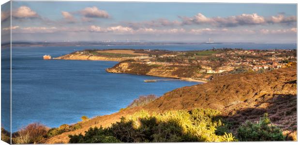Totland And Colwell Bays Isle Of Wight Canvas Print by Wight Landscapes