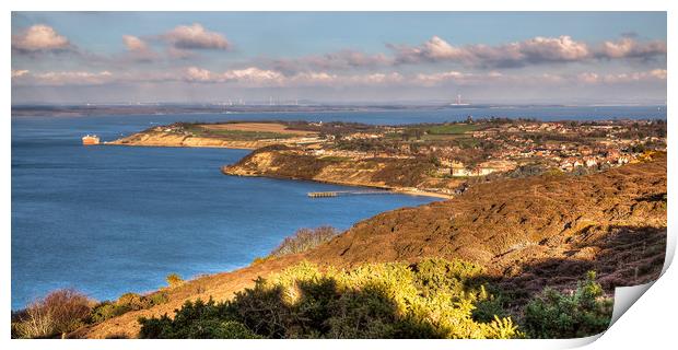 Totland And Colwell Bays Isle Of Wight Print by Wight Landscapes