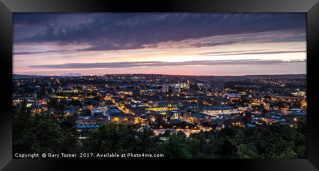 Sunset over Halifax Framed Print by Gary Turner