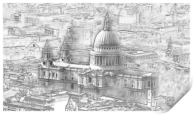 St Pauls Cathedral Print by Ceri Jones