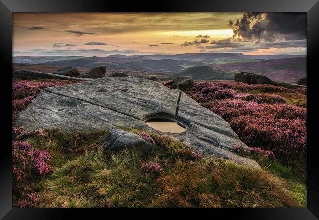 Stanage Edge Sunset Framed Print by Paul Andrews