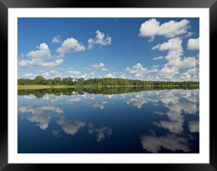 Cloud Reflections Framed Mounted Print by mark humpage