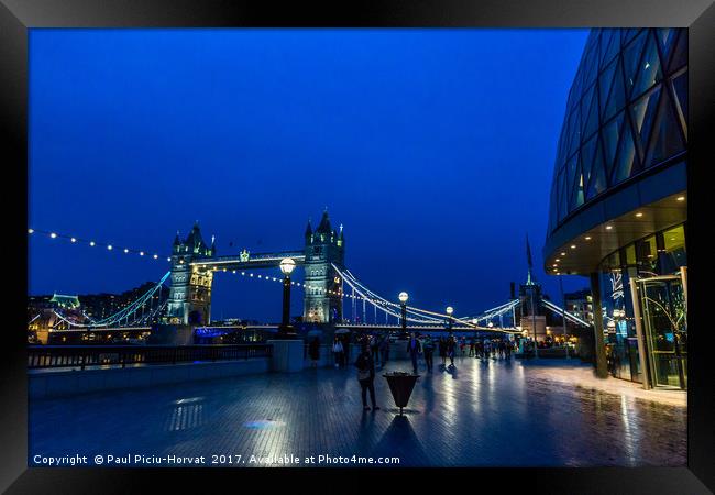 Tower Bridge & City Hall during the blue hour Framed Print by Paul Piciu-Horvat