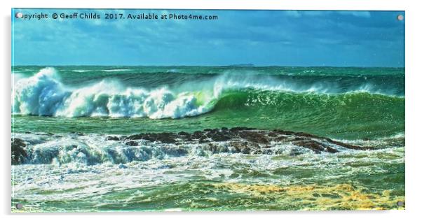 Breaking Surf Ocean Seascape. Acrylic by Geoff Childs