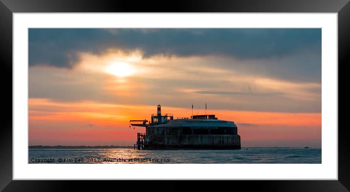 Spit Bank Fort. Framed Mounted Print by Kim Bell