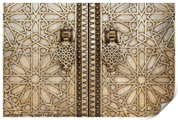 Doors of Beauty, Fes, Morocco Print by Carole-Anne Fooks