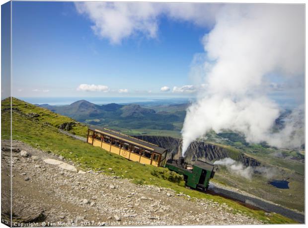 Steam Train To Snowdon  Canvas Print by Ian Mitchell