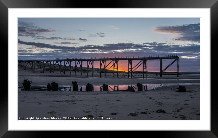 The Forgotten Legacy of Steetley Pier Framed Mounted Print by andrew blakey