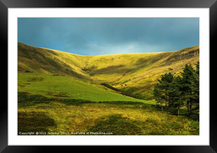 The End of the Garw Valley Framed Mounted Print by Nick Jenkins