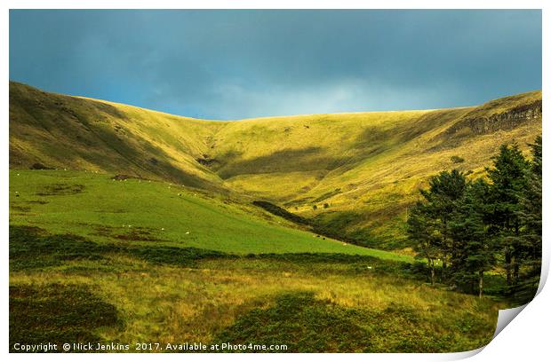 The End of the Garw Valley Print by Nick Jenkins