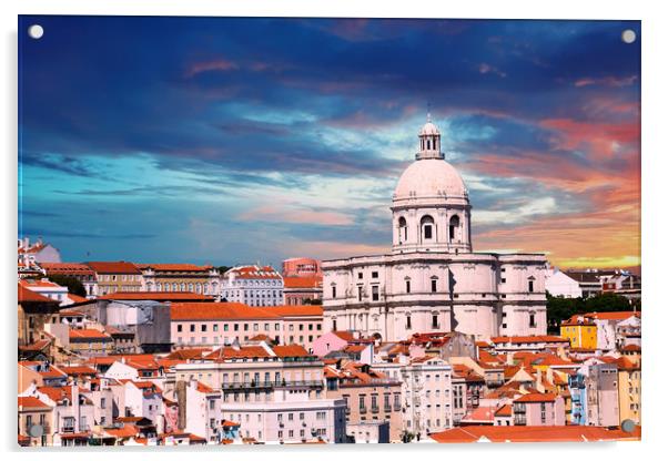 Iconic Lisbon Church Acrylic by Darryl Brooks