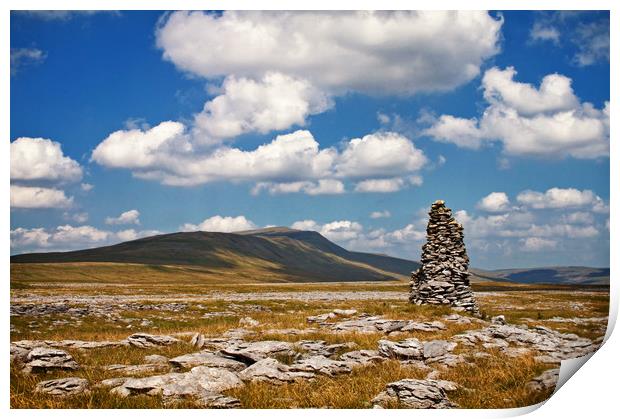 Summer Clouds over Whernside Print by David McCulloch