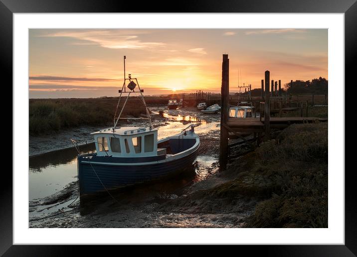 Waiting for the Tide to float the boat Framed Mounted Print by Chantal Cooper