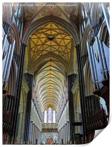    Salisbury Cathedral        Print by Andy Smith