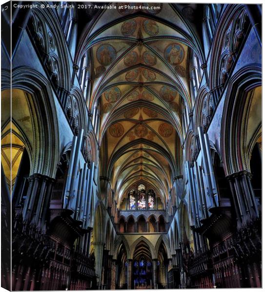 salisbury cathedral           Canvas Print by Andy Smith