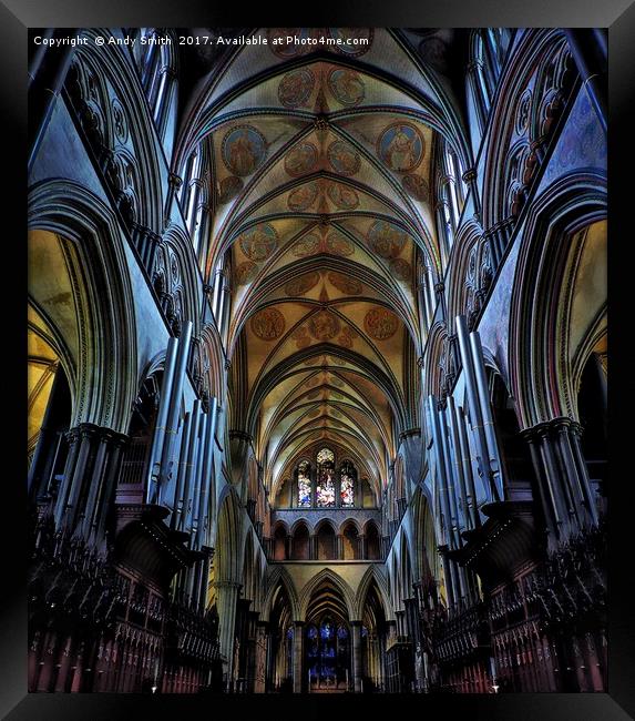 salisbury cathedral           Framed Print by Andy Smith