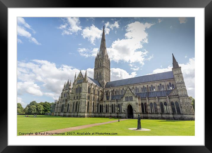 Salisbury Cathedral - exterior Framed Mounted Print by Paul Piciu-Horvat