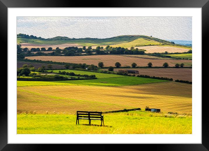 Green and Pleasant Land Framed Mounted Print by Chris Thaxter