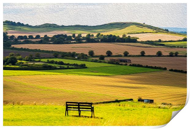 Green and Pleasant Land Print by Chris Thaxter