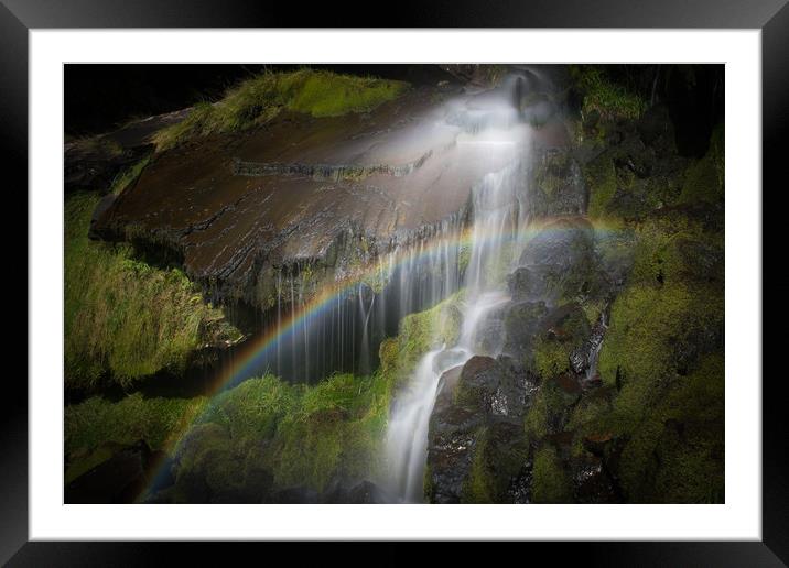 Pen Pych Waterfall-Berw Wion,  SouthWales. Framed Mounted Print by Bryn Morgan