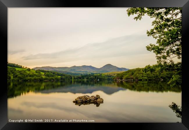 Serene Reflections of Coniston's Countryside Framed Print by Mel RJ Smith