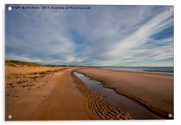 Druridge Bay, Northumberland Acrylic by Jim Jones