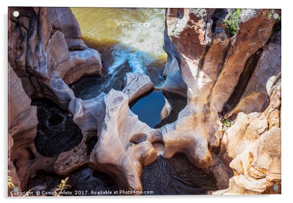 Bourkes Luck Potholes   Acrylic by Chris Willemsen
