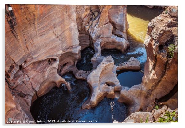 Bourkes Luck Potholes   Acrylic by Chris Willemsen
