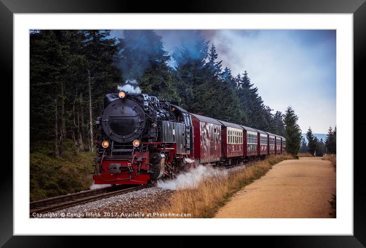 old black steam loc in germany Framed Mounted Print by Chris Willemsen