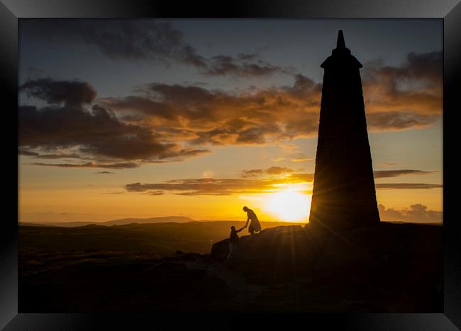 Sun Setting over wainman's pinnacle Framed Print by David Oxtaby  ARPS