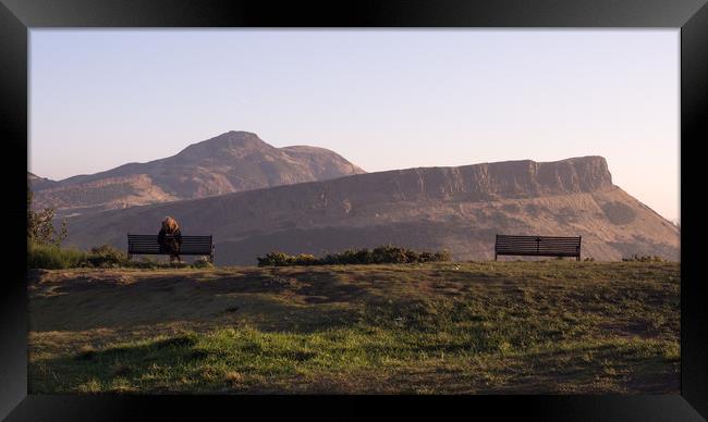 Viewing Arthur's Seat Framed Print by Lucia Chung