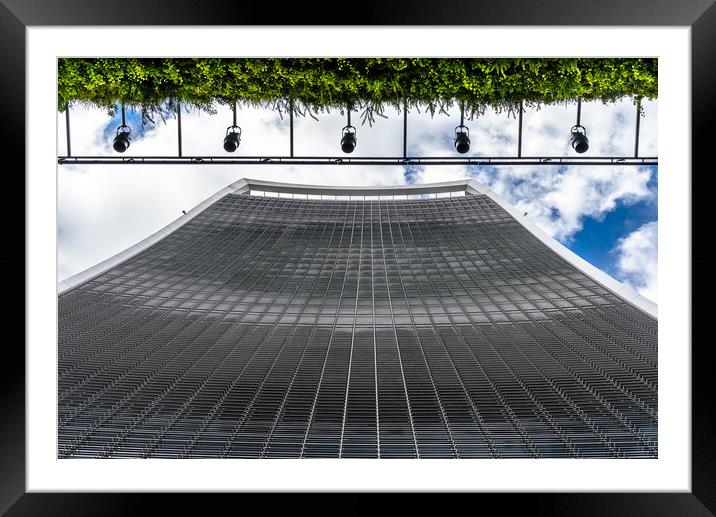 Looking up at 20 Fenchurch Street Framed Mounted Print by John Lawrence