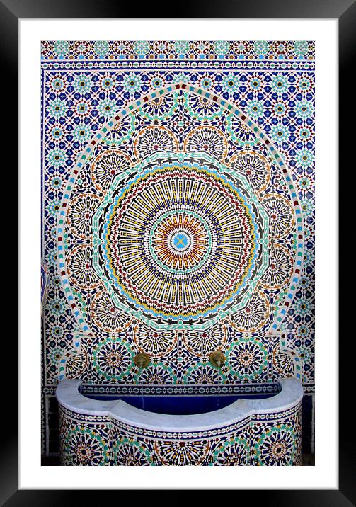 Fountain, Fes, Morocco Framed Mounted Print by Carole-Anne Fooks