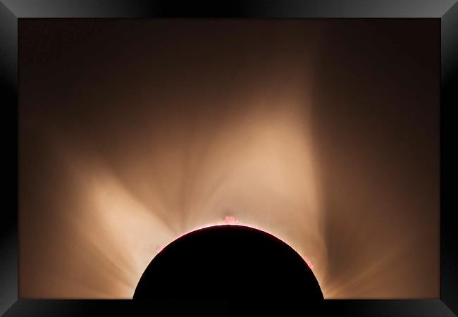 Total Eclipse Corona 2017 Framed Print by John Finney