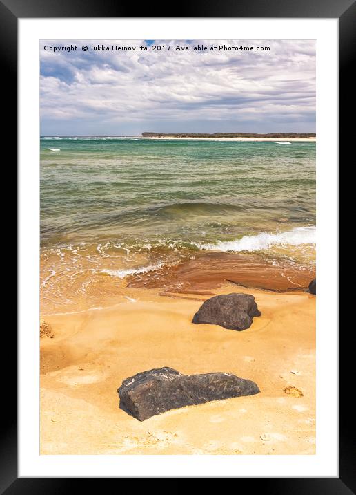  Two Rocks On A Beach Framed Mounted Print by Jukka Heinovirta