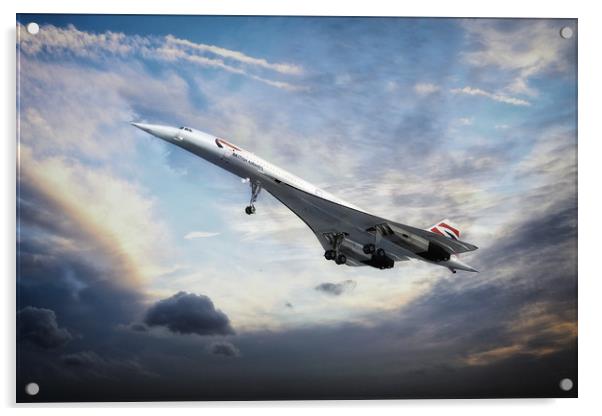 Concorde Portrait Acrylic by J Biggadike