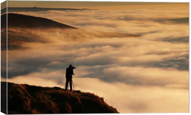 Above the Mist at Mam Tor Canvas Print by Chantal Cooper
