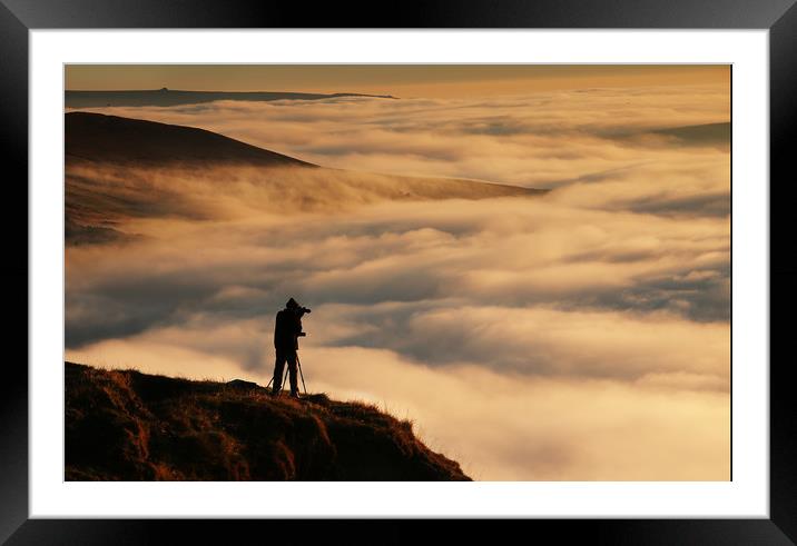 Above the Mist at Mam Tor Framed Mounted Print by Chantal Cooper