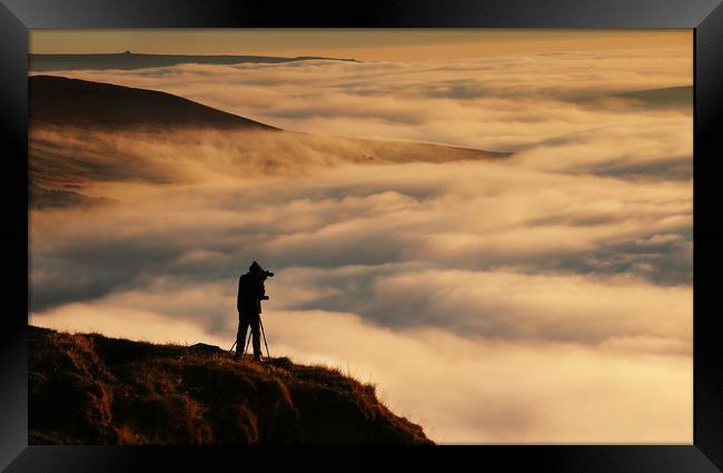 Above the Mist at Mam Tor Framed Print by Chantal Cooper