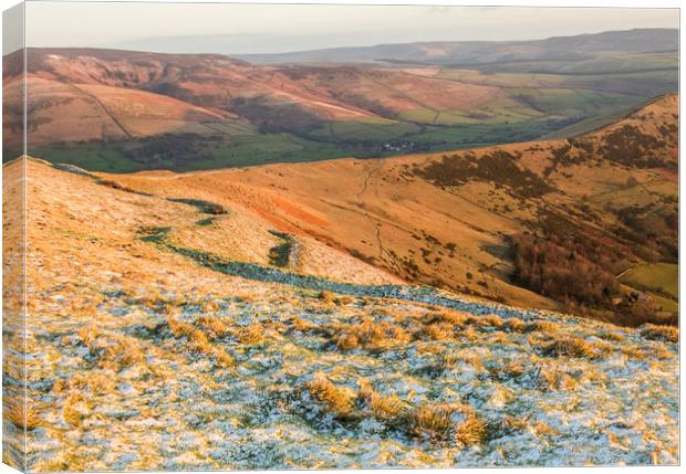 Peak District from Mam Tor Canvas Print by Chantal Cooper