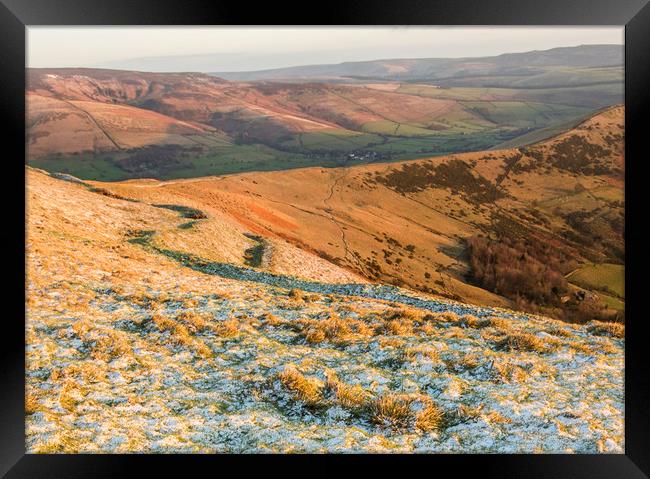 Peak District from Mam Tor Framed Print by Chantal Cooper