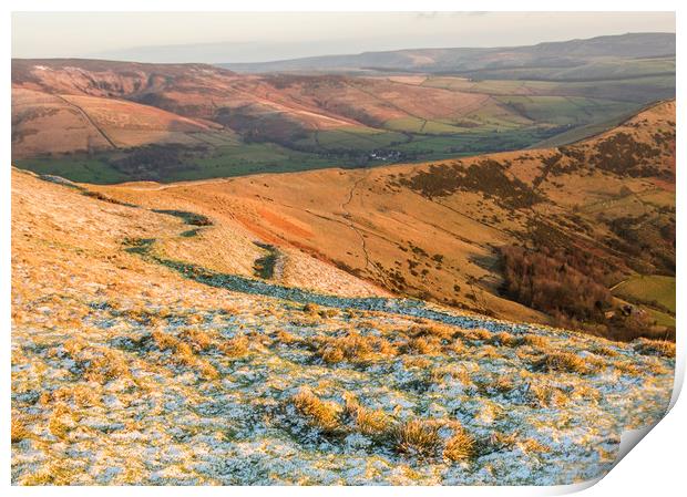 Peak District from Mam Tor Print by Chantal Cooper