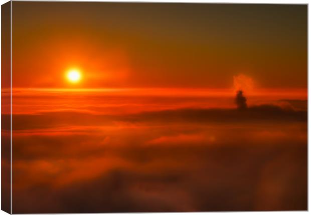 Sunrise over Hope Valley during an Inversion Canvas Print by Chantal Cooper