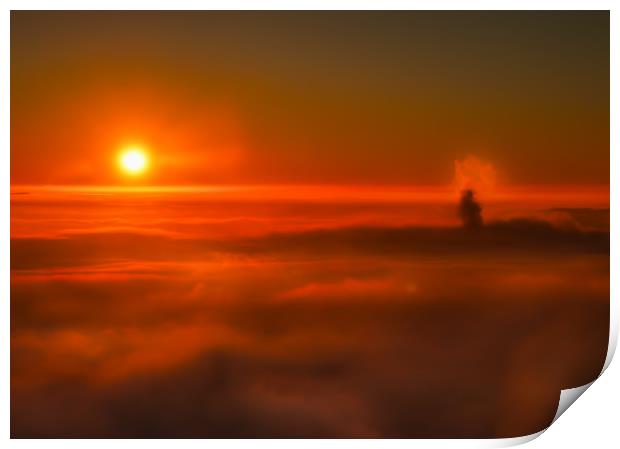 Sunrise over Hope Valley during an Inversion Print by Chantal Cooper
