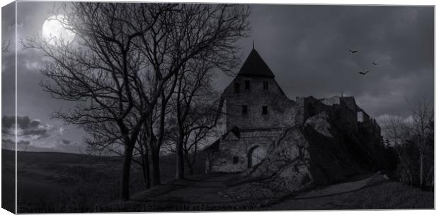 Ruins of castle Tocnik. Czech Republic. Canvas Print by Sergey Fedoskin