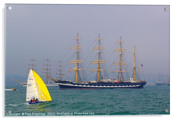 Tall Ships Race Start Torbay Acrylic by Paul F Prestidge