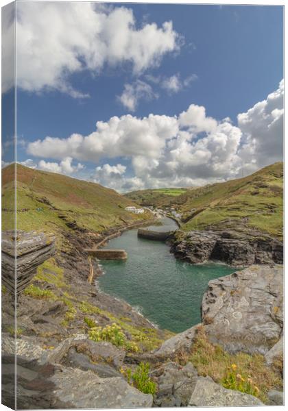 Boscastle Cornwall Canvas Print by Images of Devon