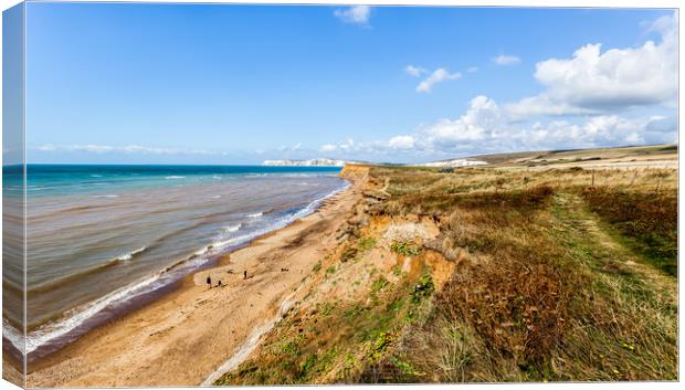 Brook Bay Isle Of Wight Canvas Print by Wight Landscapes