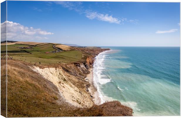 Compton Bay Beach isle of Wight Canvas Print by Wight Landscapes