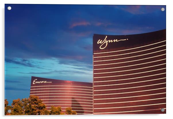 Wynn and Encore in Las Vegas Acrylic by Darryl Brooks